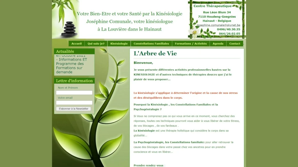 L'Arbre de Vie, centre de kin&eacute;siologie dans le Hainaut