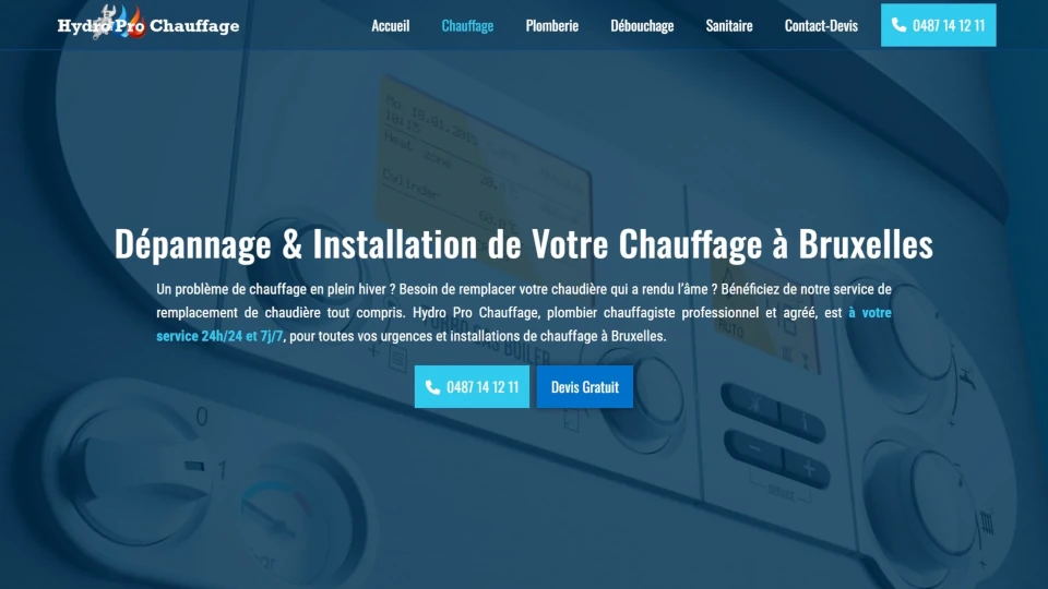 Plombier Chauffagiste &agrave; Bruxelles - Hydro Pro Chauffage