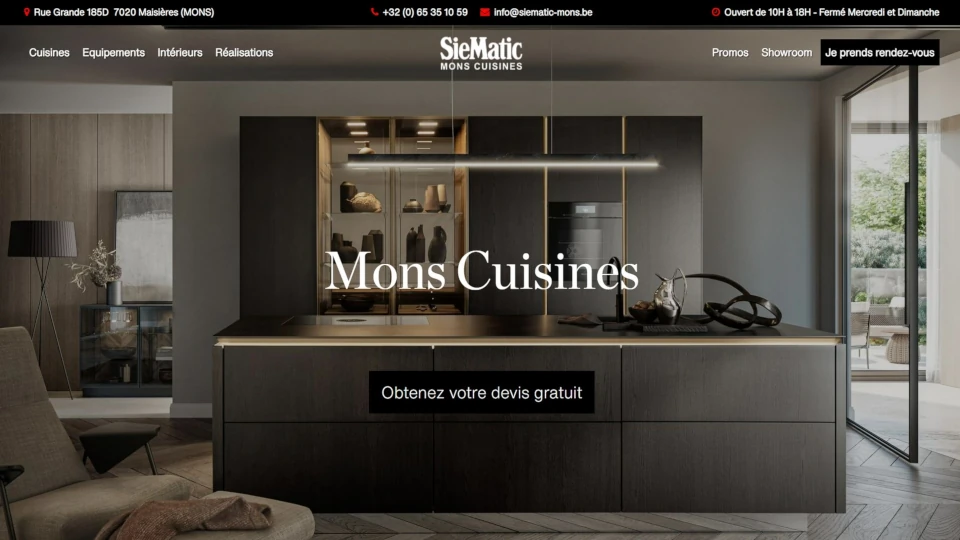 Cuisines équipées chez SieMatic Mons Cuisines